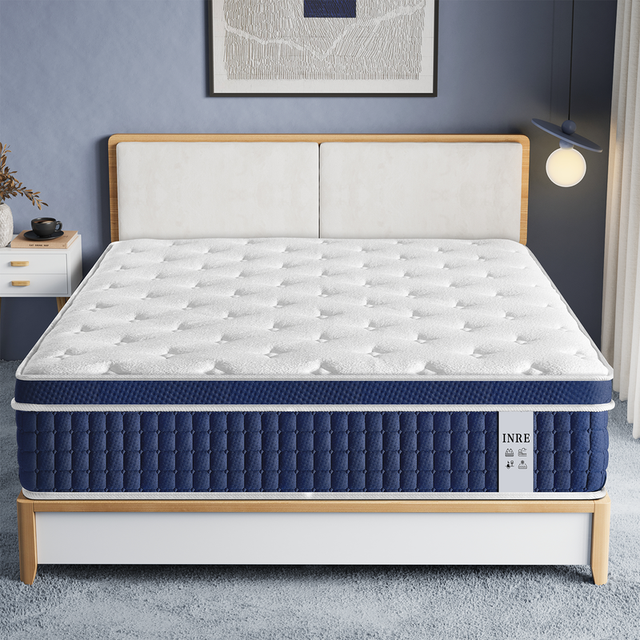 Matelas 140x190 cm – INRE - 30cm hybride – Ressorts indépendants – 7 zones – Fermeté moyenne