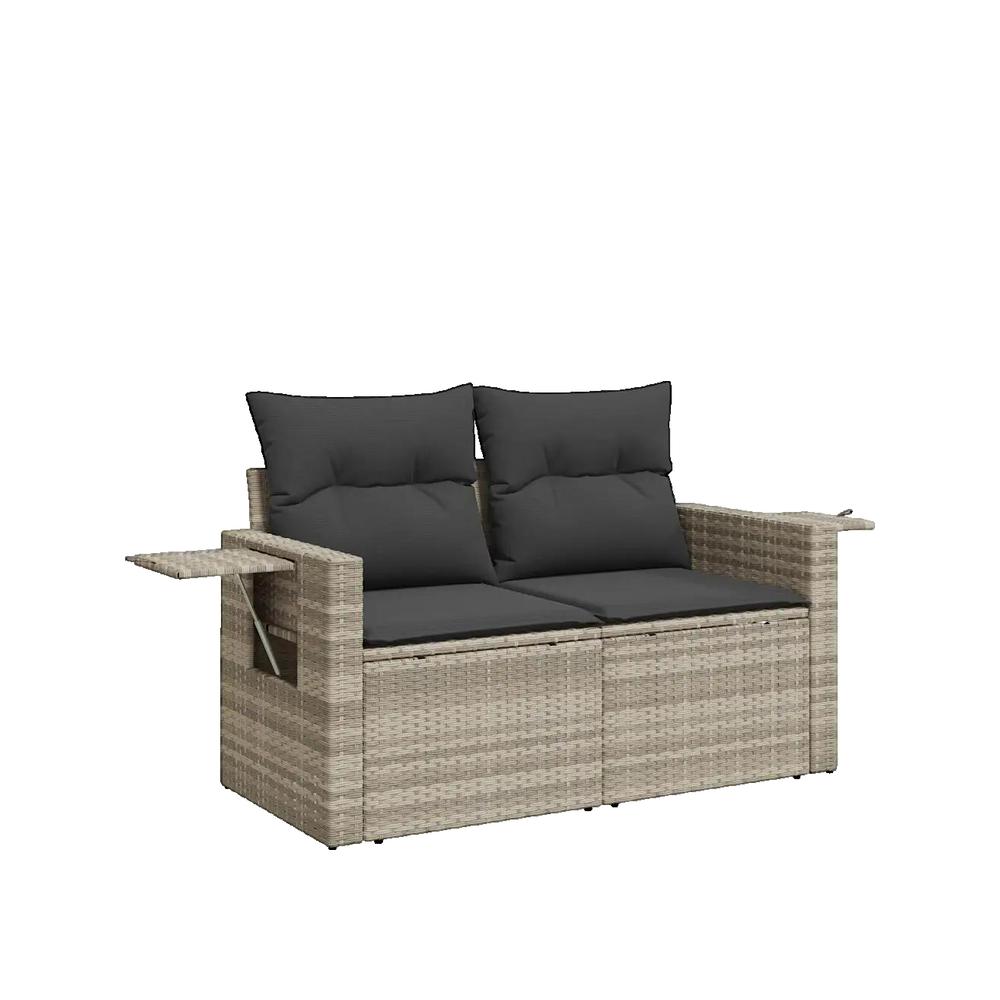Zestaw mebli ogrodowych vidaXL 6 szt светло szary rattan modulowany