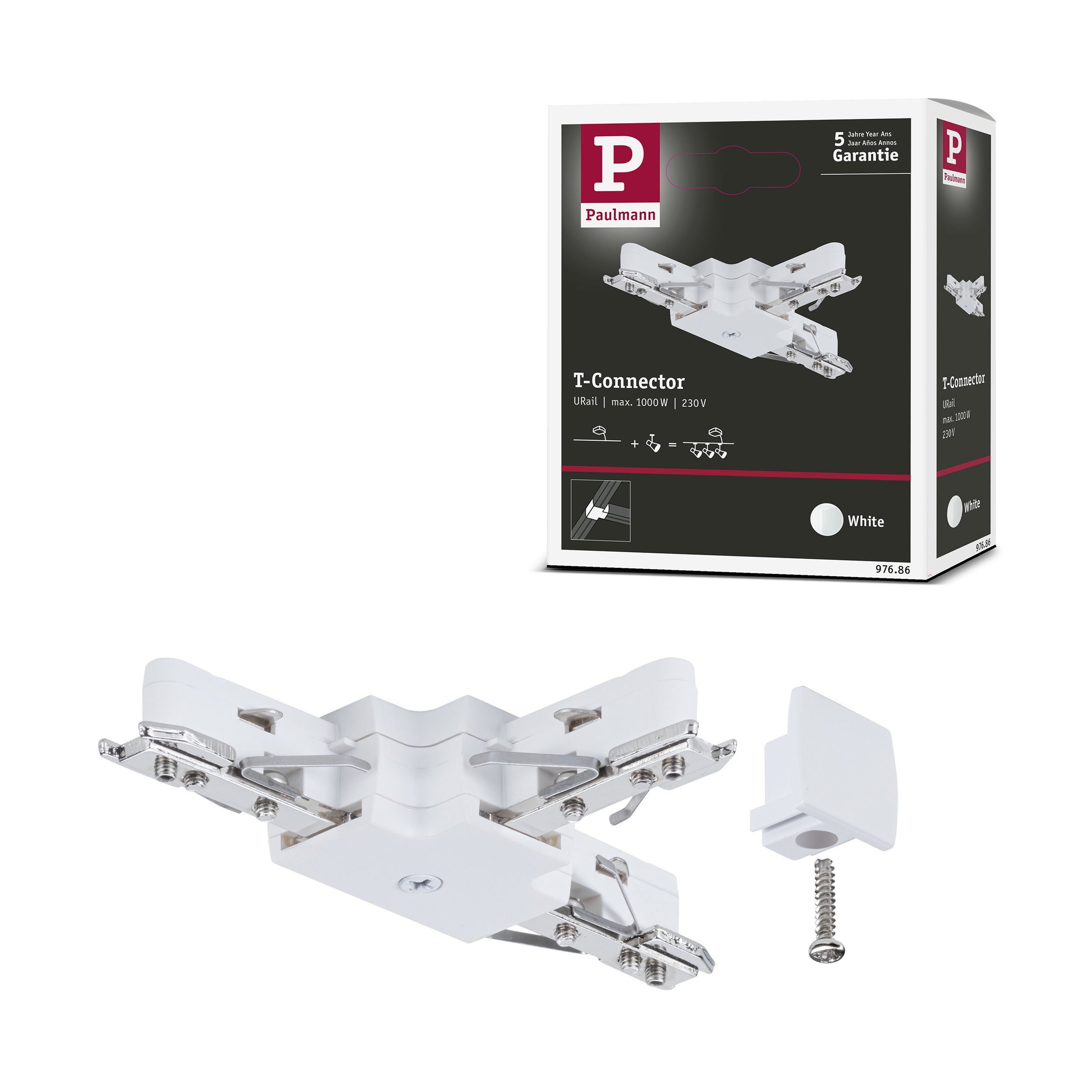URail Connecteur Pièce en T 104x62mm max. 1000W Blanc