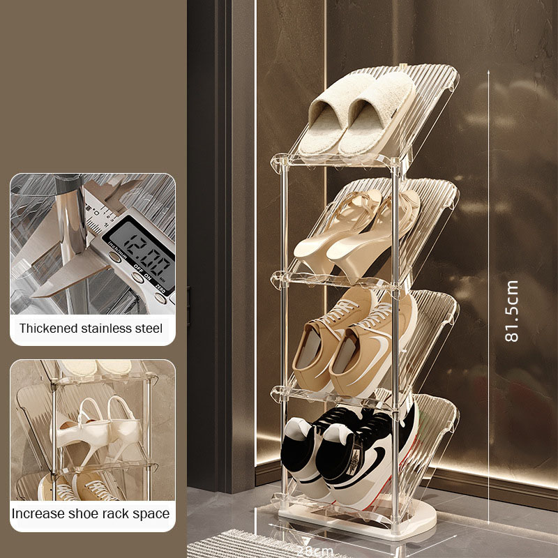 Organizador de zapatos de niveles, zapatero vertical con diseño