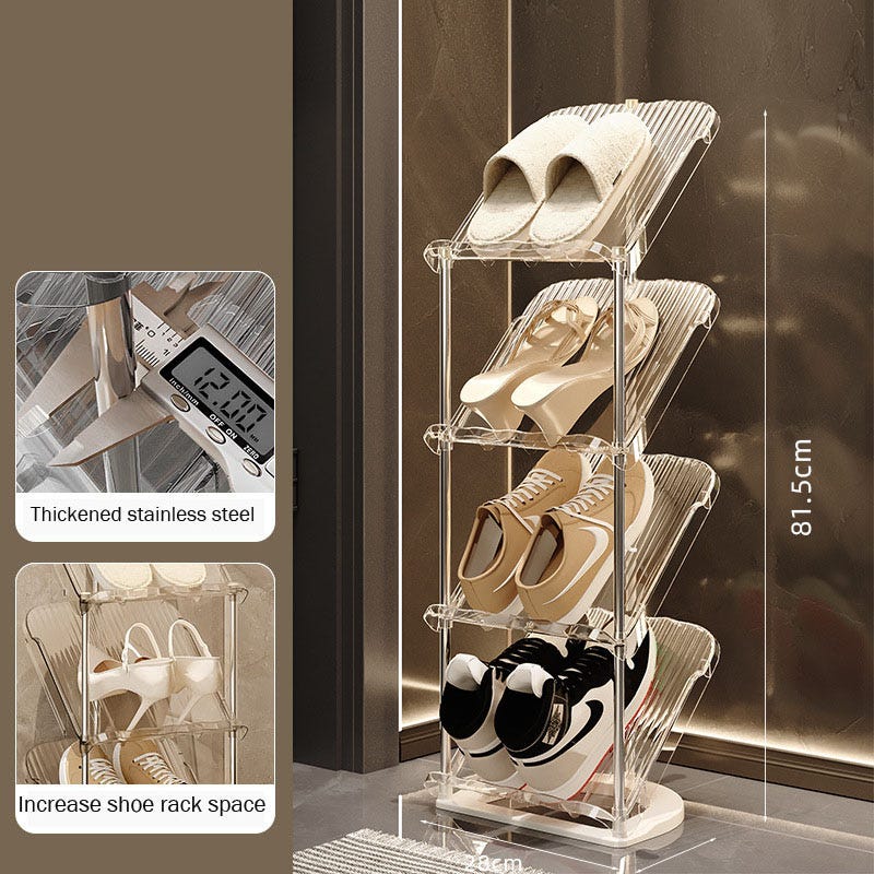 Organizador de zapatos de niveles, zapatero vertical con diseño