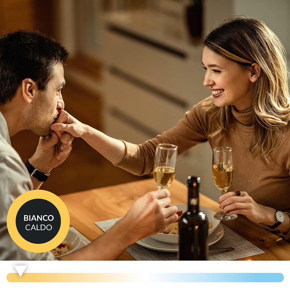 EGLO connect.z Smart Home lampadina Led E27, ST64, ZigBee, app e controllo vocale, dimmerabile, bianco caldo, 500 lumen, 5,5 W, lampadina vintage ambr - 2