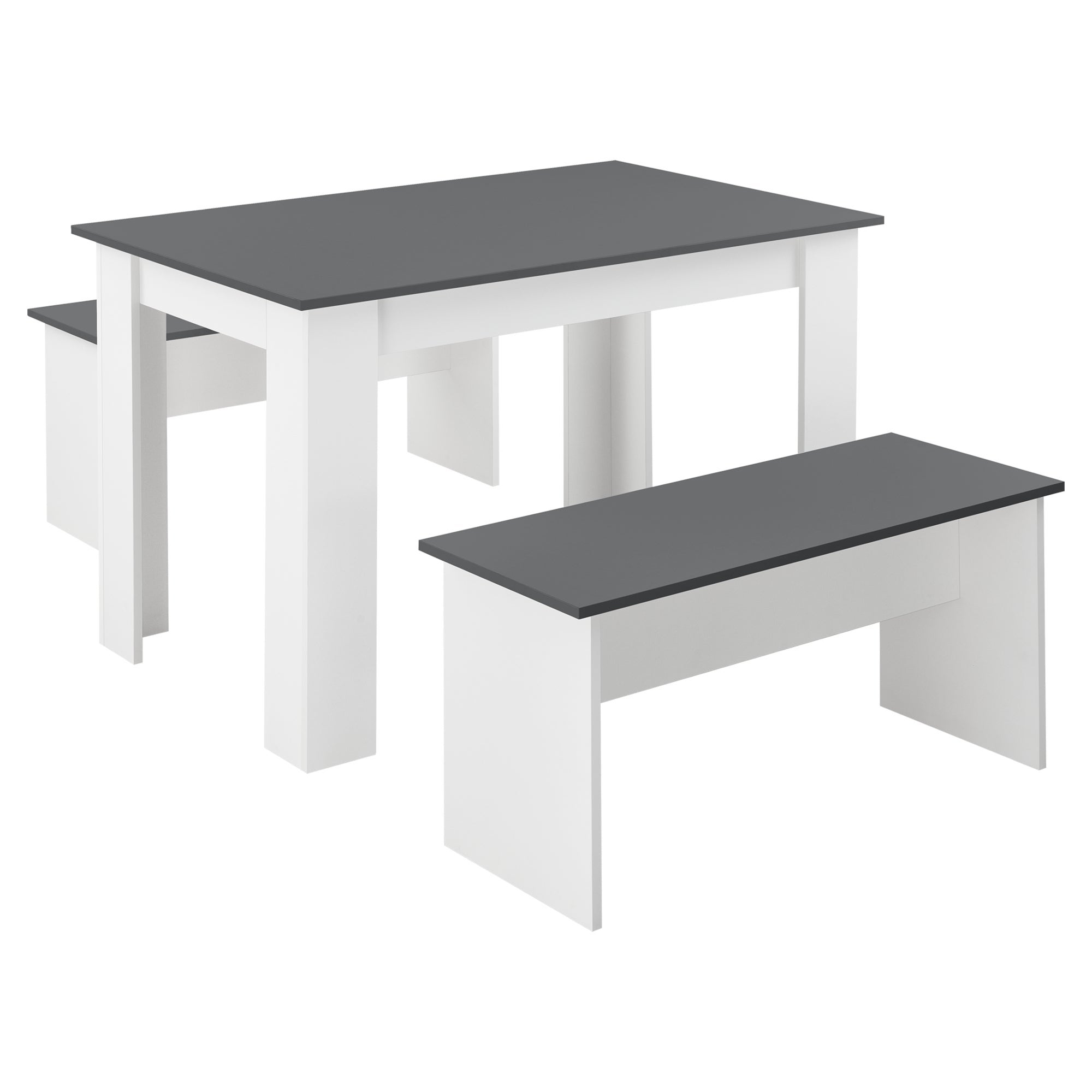 Set Da 2 Panche Industriali Relaxdays – In MDF E Ferro, 51x108x32 Cm, Portata 160 Kg Cadauna, Salvaspazio Per Cucina E Sala Da Pranzo