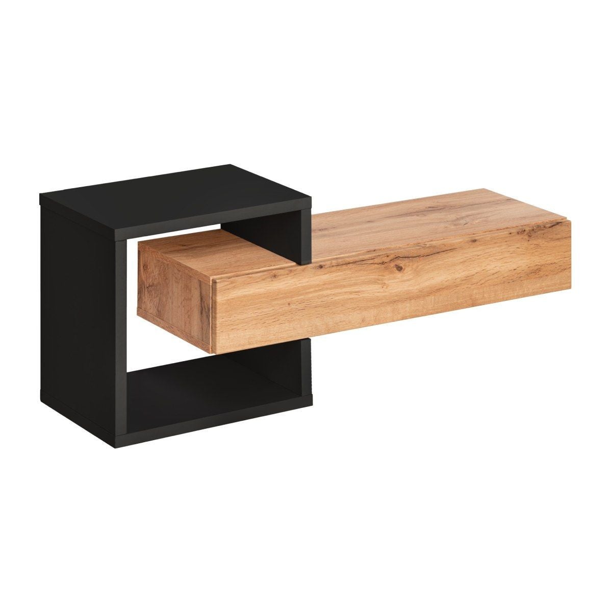 Konsola wisząca EASY 100x40 dąb wotan/czarna