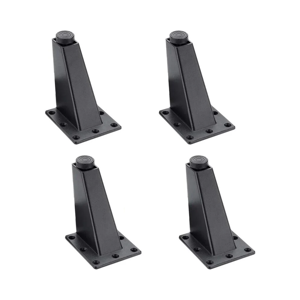 4 Gambe Per Mobili In Alluminio 80mm - Piedini Regolabili Per Divani, Tavoli, Cucina, Nero - Foto 7