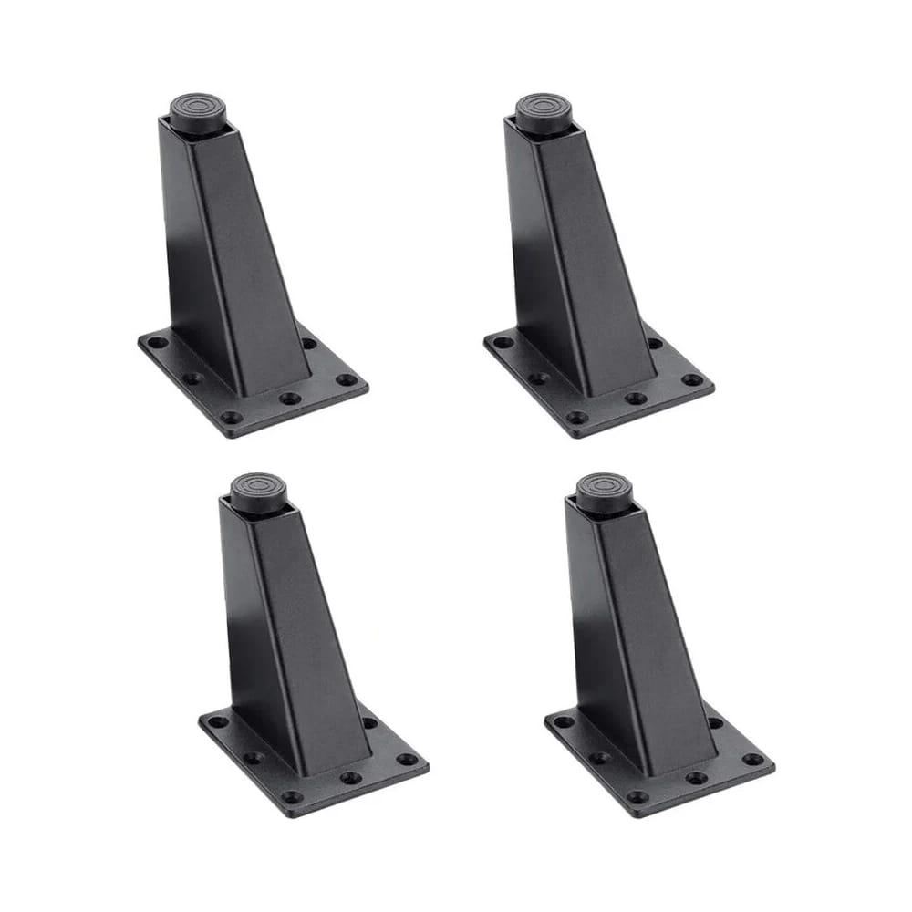 4 Gambe Per Mobili In Alluminio 80mm - Piedini Regolabili Per Divani, Tavoli, Cucina, Nero - Foto 7