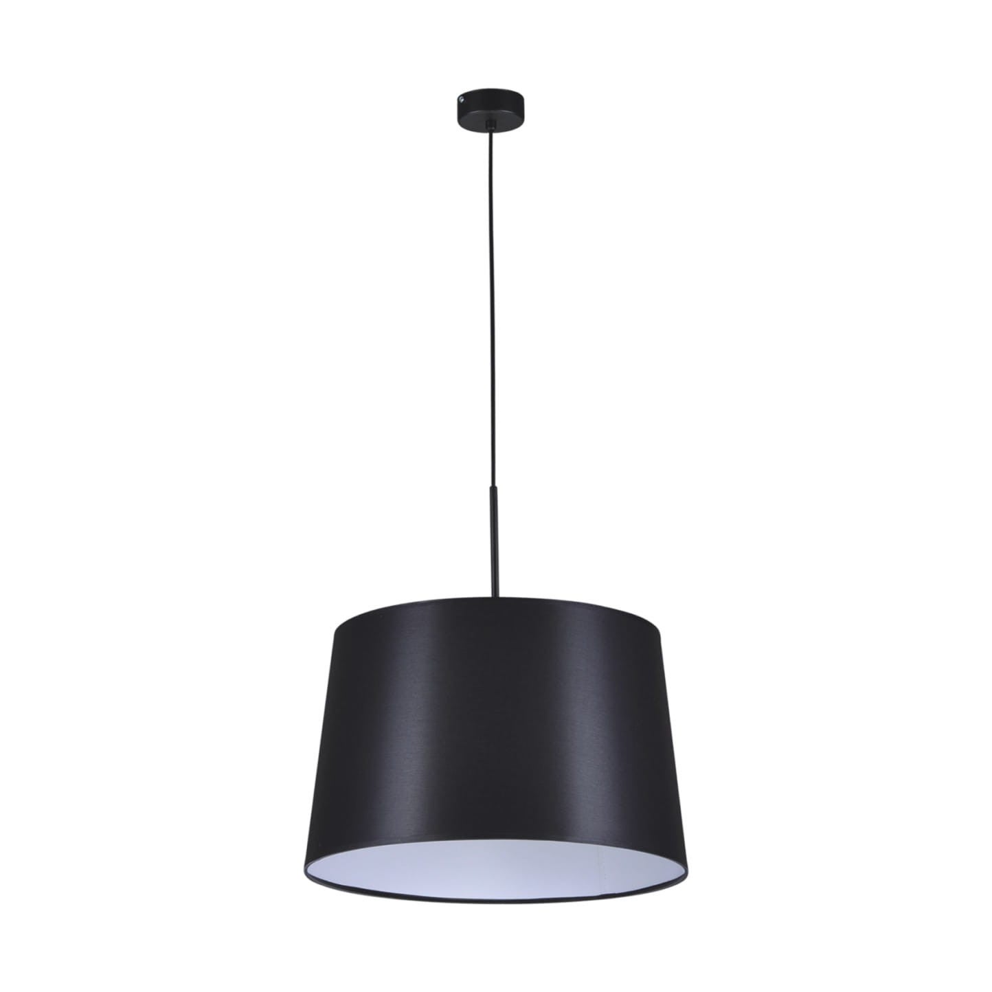 Lampa sufitowa wisząca Remi czarna 1xE27x60W styl klasyczny wym: 100 x 45 x 45 cm tkanina Kaja