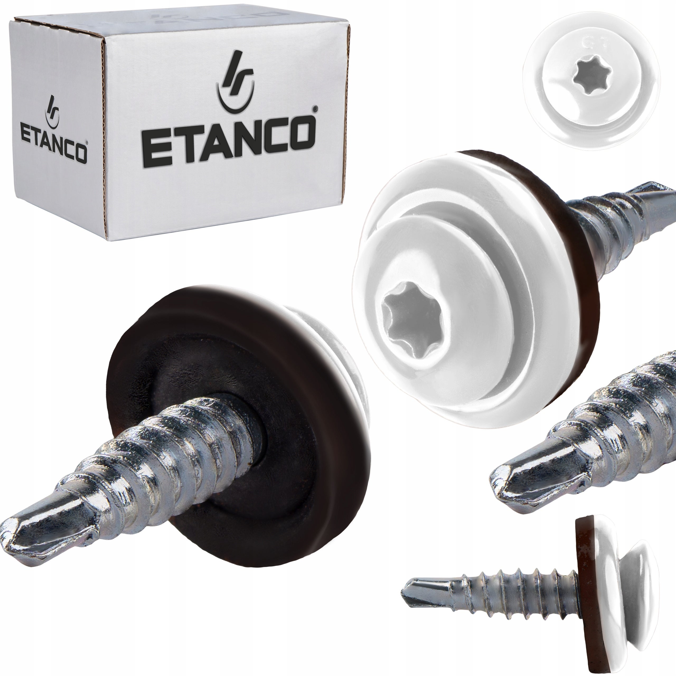 Wkręty farmerskie Etanco GTF02P Panhead Lakierowane RAL 9010 4,8x20 mm 250szt