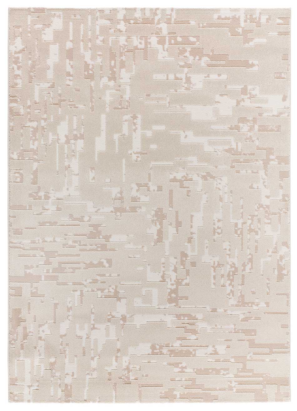 Tapis intérieur beige rectangulaire l.200 x L.290 cm BARESA abstrait avec relief - ATTICGO - 5
