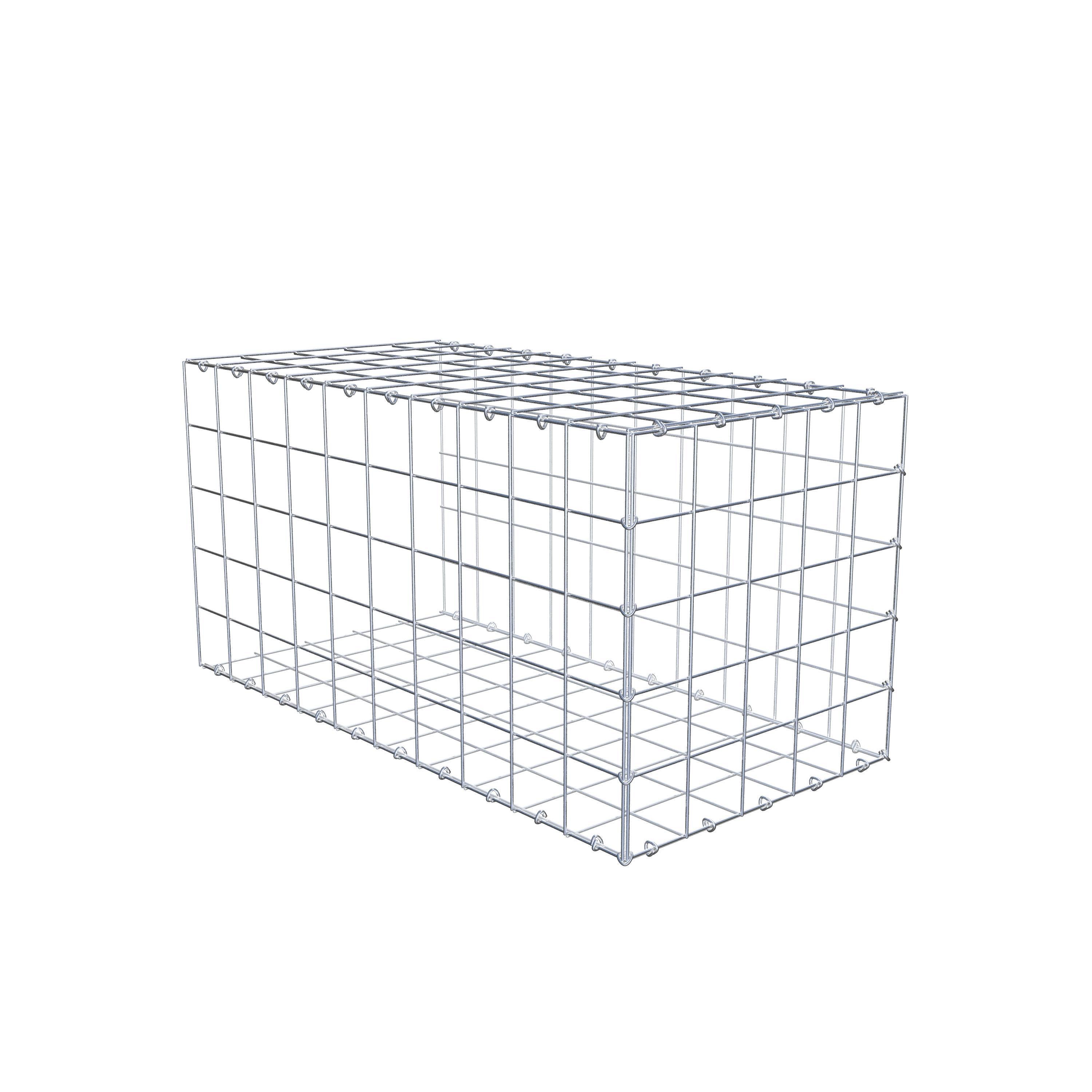 Gavión para alargar en acero galvanizado 100x50x50cm (LxAxP), malla 10 x 10cm, Anillo en C, sin rejilla frontal - 7