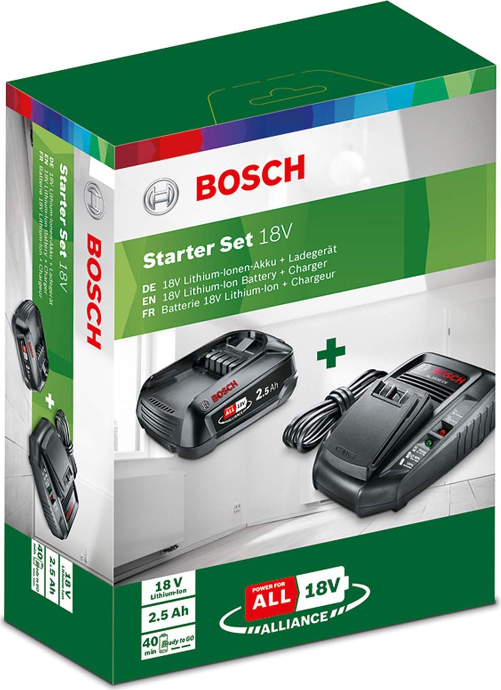 Kit de démarrage pour batterie et chargeur Bosch 18 V 1600A00K1P - 5
