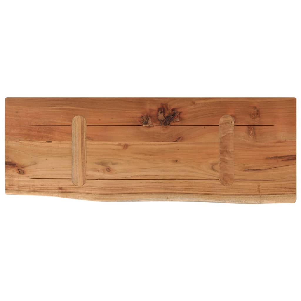 Étagère murale | Étagère flottante | Étagères de rangement rectangulaire massif acacia bordure assortie CFW10699 - 5