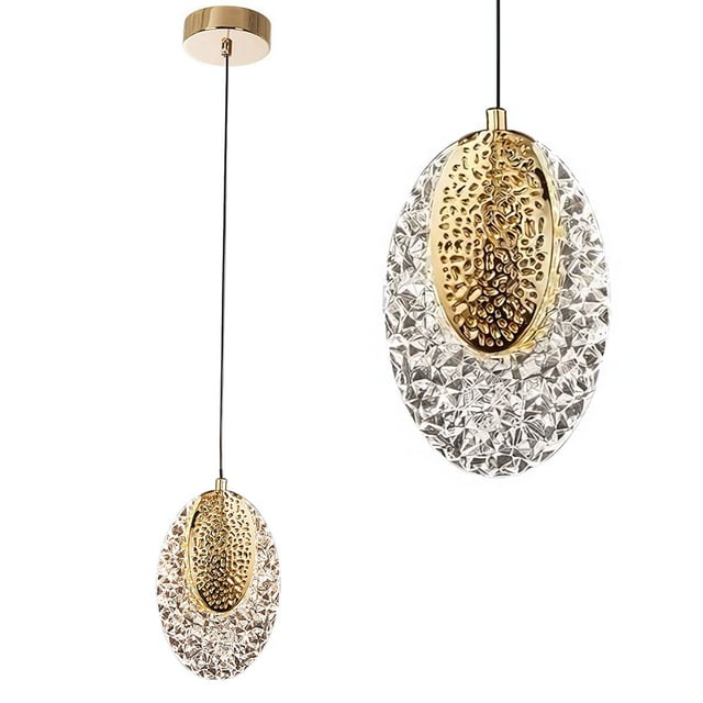 Lampa Sufitowa Wisząca Kryształowa Led Toolight Led G088-1Cp Transparentny