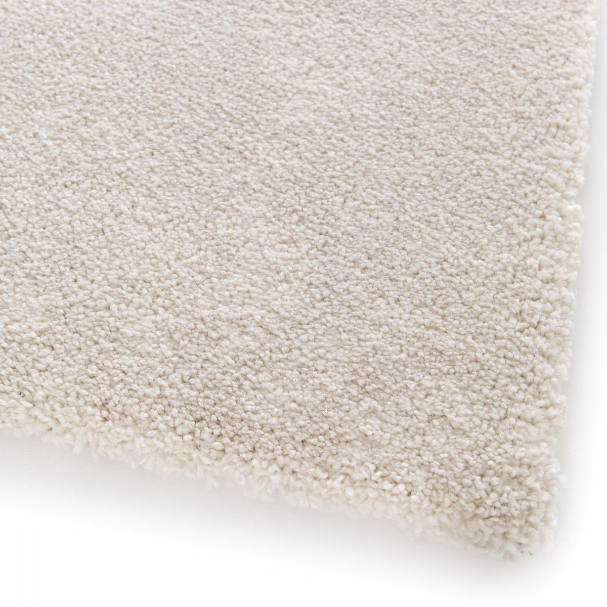 tapis grand salon 200x290 tissé beige rectangle motif uni VELURE 1 - 4