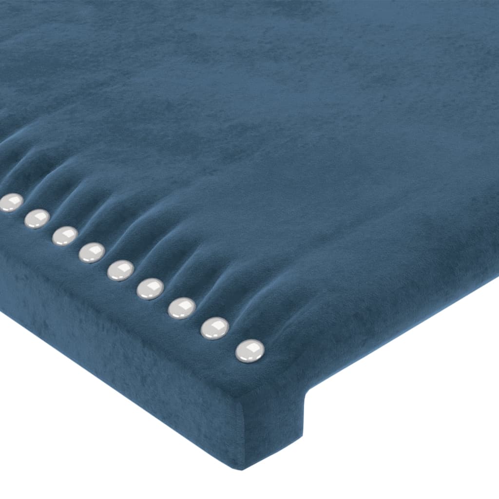 Maison Exclusive - Tête de lit avec oreilles Bleu foncé 163x23x78/88 cm Velours - 5