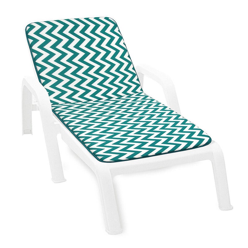 Poduszka Na Leżak 100% Wyprodukowano We Włoszech Miękki Leżak Składanie Zielony Zygzak