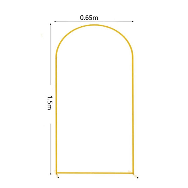 Support D'Arche De Fond Pour Ballons - Cadre En Métal Doré, Hauteur 1,5m (Autres Tailles Disponibles), Pour Mariage, Anniversaire, Fête, Cérémonie