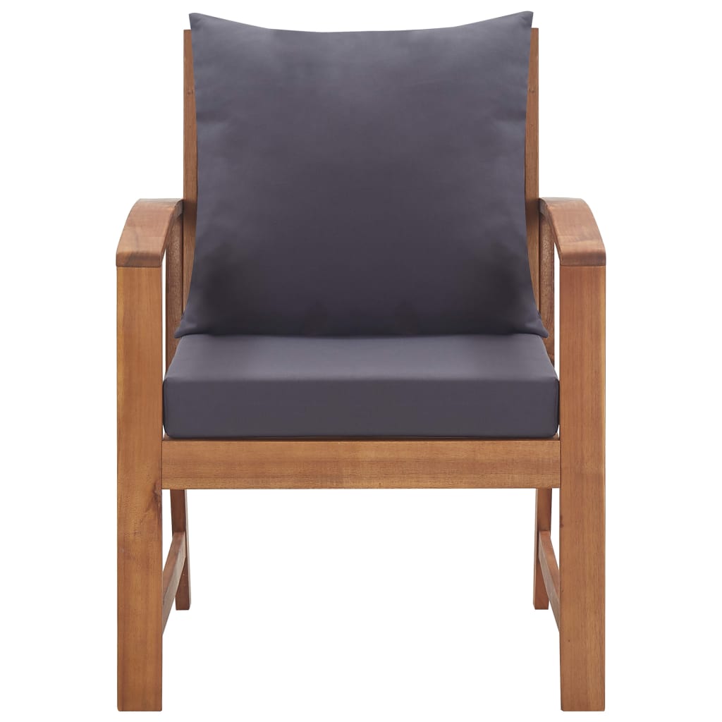 Mobili da giardino mobili da esterno Set di mobili da 4 pezzi con cuscini in legno massello di acacia 02_ 02_0016094 - 9