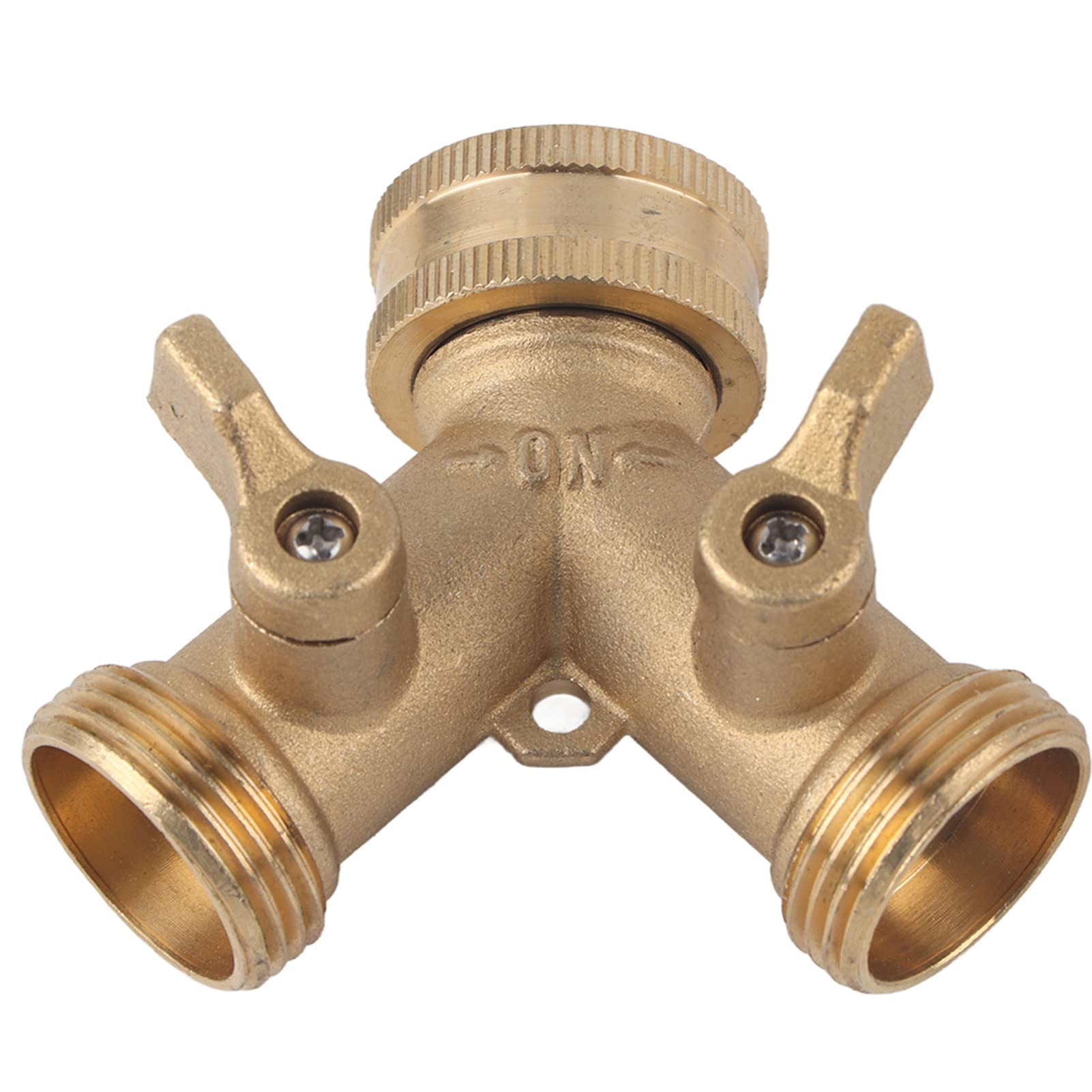 Adattatore Per Tubo Da Giardino Con Valvola A Sfera In Ottone - Doppia Uscita 3/4 - 4