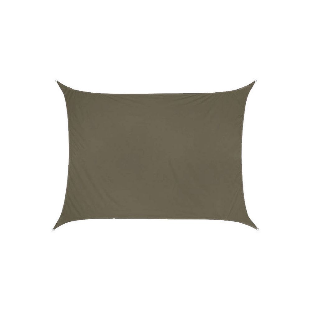 Toile d'ombrage rectangulaire 4 x 3 mètres kaki Ideprice - 3