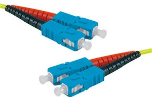 Câble Fibre Optique Monomode SC/APC-SC/APC - 1 M - Jaune, LSZH - Pour Réseaux Haute Vitesse
