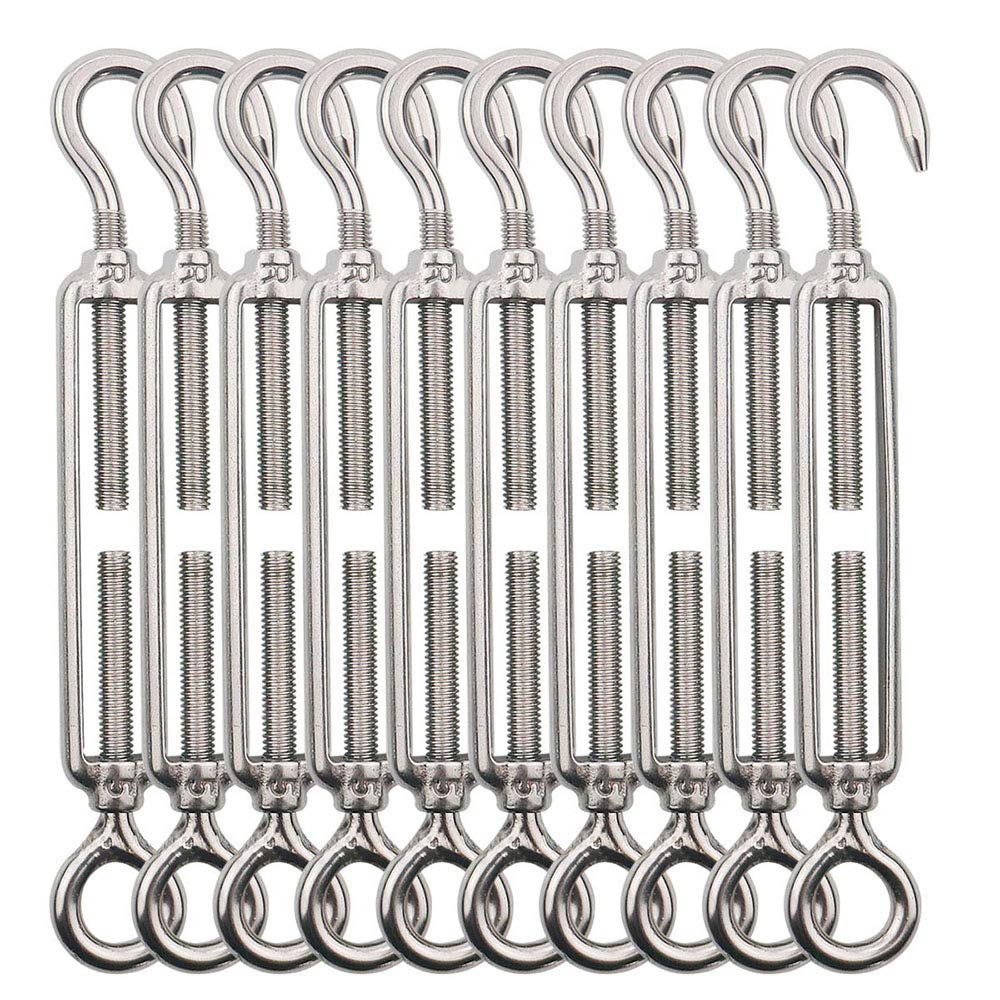 Napinacz linki z haczykiem napinacz drutu stalowego napinacz linki INOX ze stali nierdzewnej do suszenia bielizny linki stalowej liny stalowej sztuk