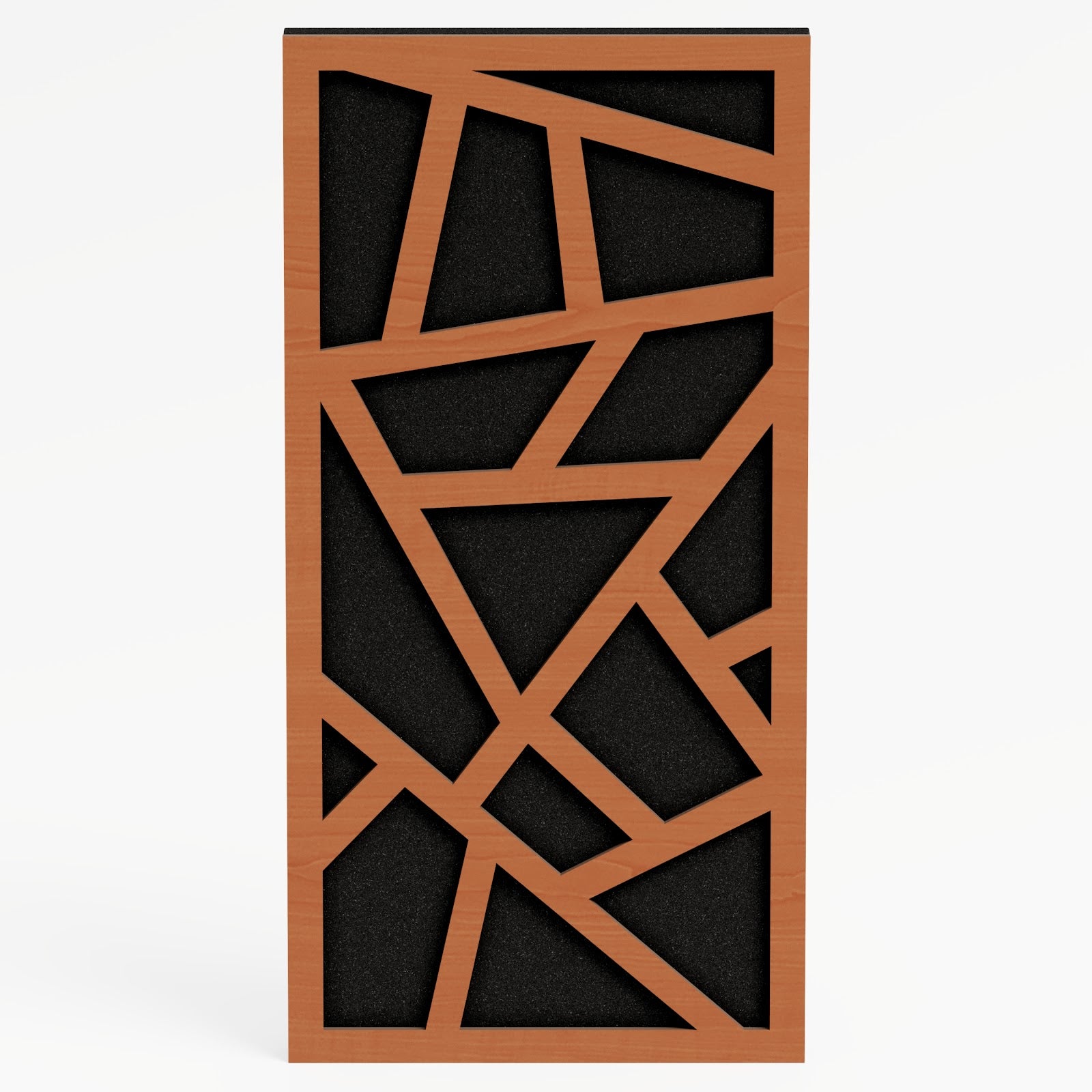Lot de 4 Panneaux acoustiques étroits insonorisants SKYROSS 50x25x5 cm -0,5 m² surf.totale -MDF perforé laminé et mousse acoustique -Cerise - 2