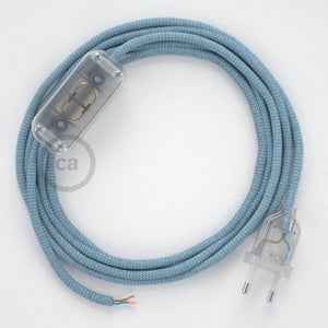 1,8 m plug in lino verde, cavo in tessuto con portalampada in