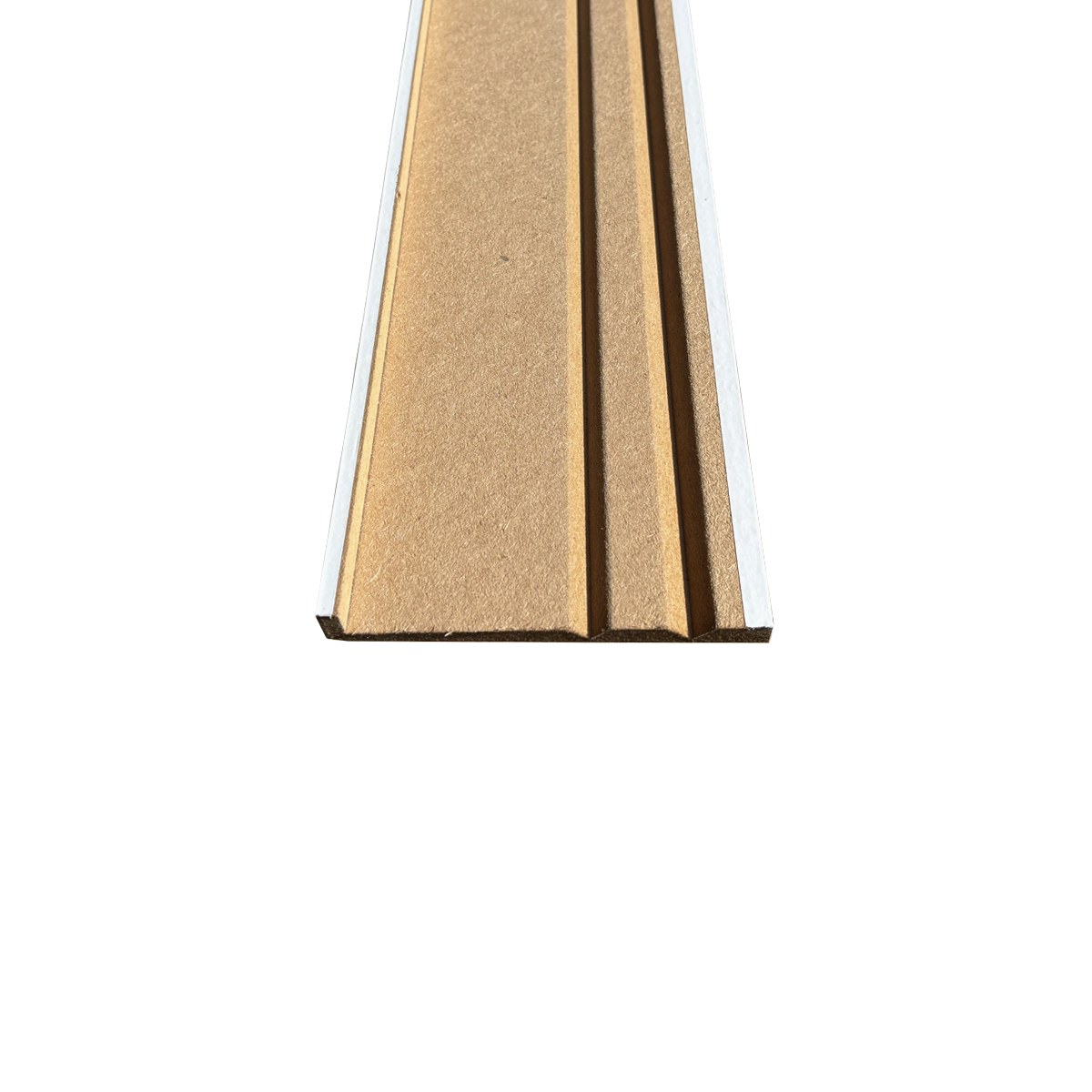 Lote de 6 cubrezócalos de MDF revestido blanco, L. 2,40 m x An. 13,1 cm x Esp. 22 mm - 4