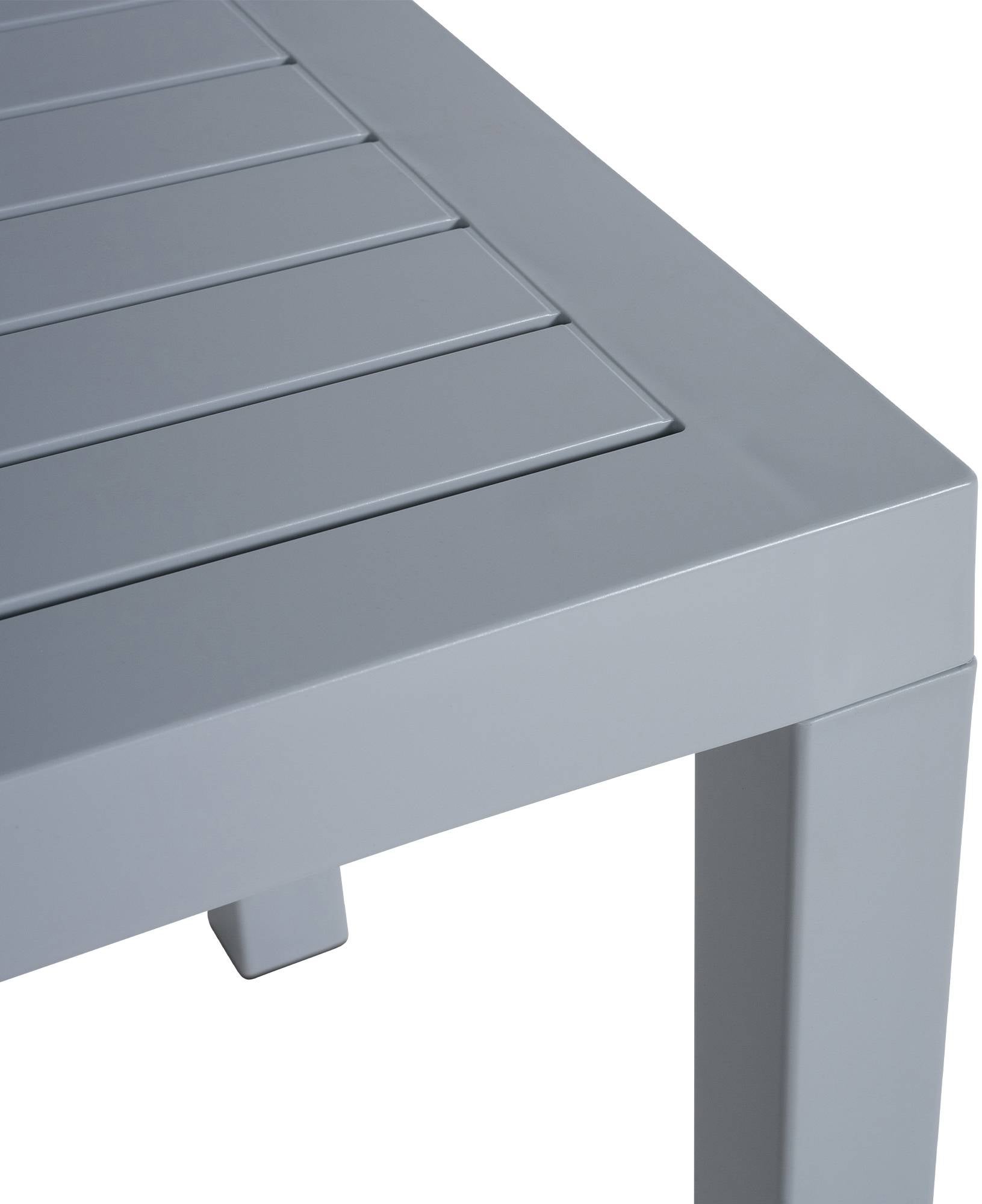Table d'appoint d'extérieur carré en Plastique Gris 4 places - 4