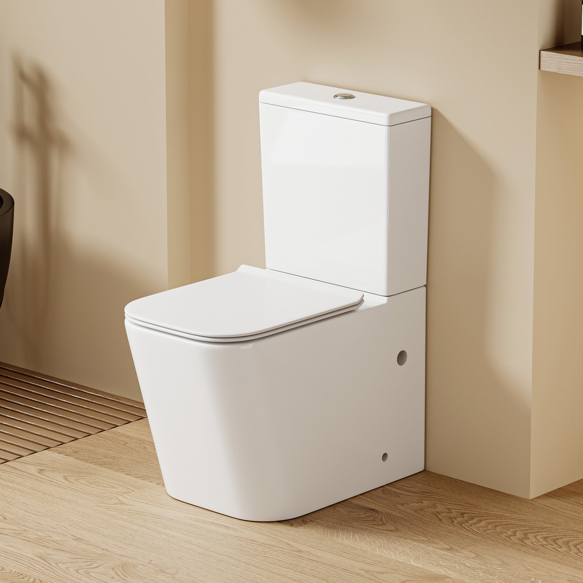 DILECI - WC à poser sans bride sortie horizontale (63x38x82cm) - Design ...