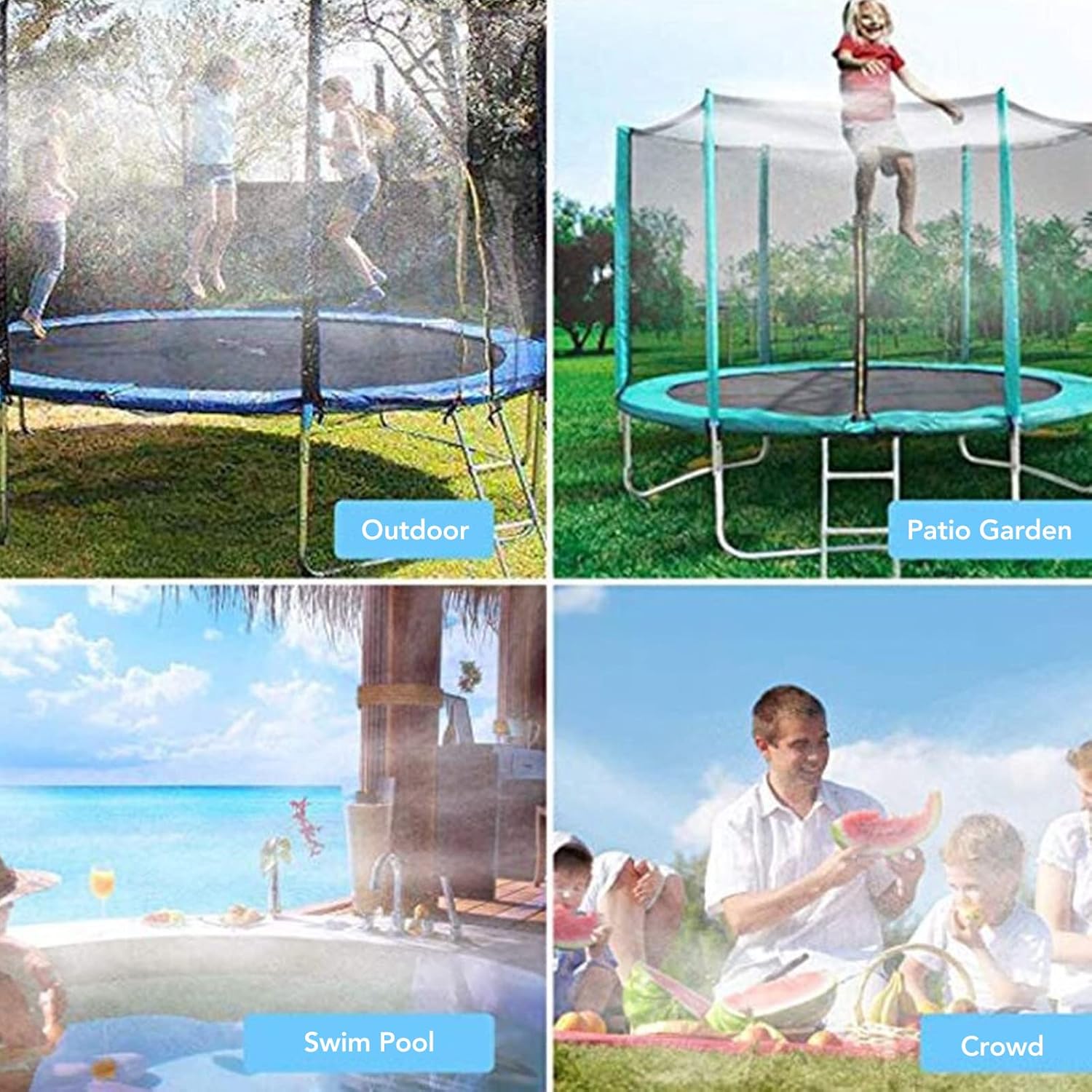Arroseur de trampoline, adapté aux jeux et aux activités aquatiques, un jouet d'été amusant pour les parcs aquatiques (12 mètres). - 3