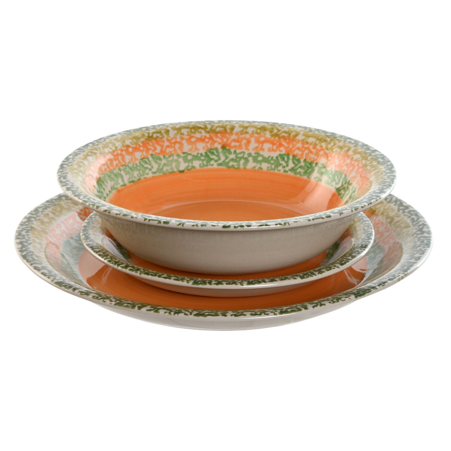 Fijalo Vajilla Set 18 27X27x2cm Naranja , Leroy Merlin