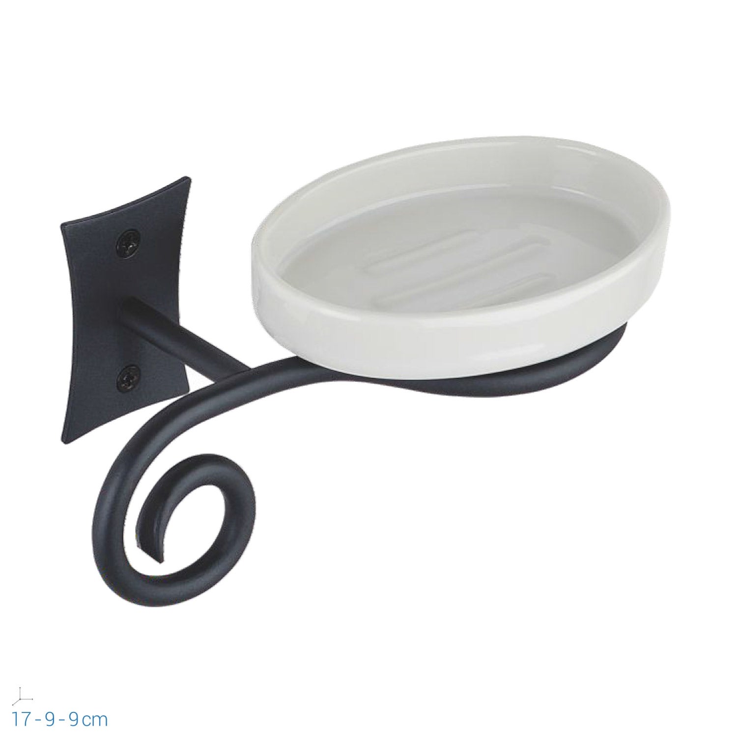 Porte-savon en acier et ceramique mod. Rebecca - 2