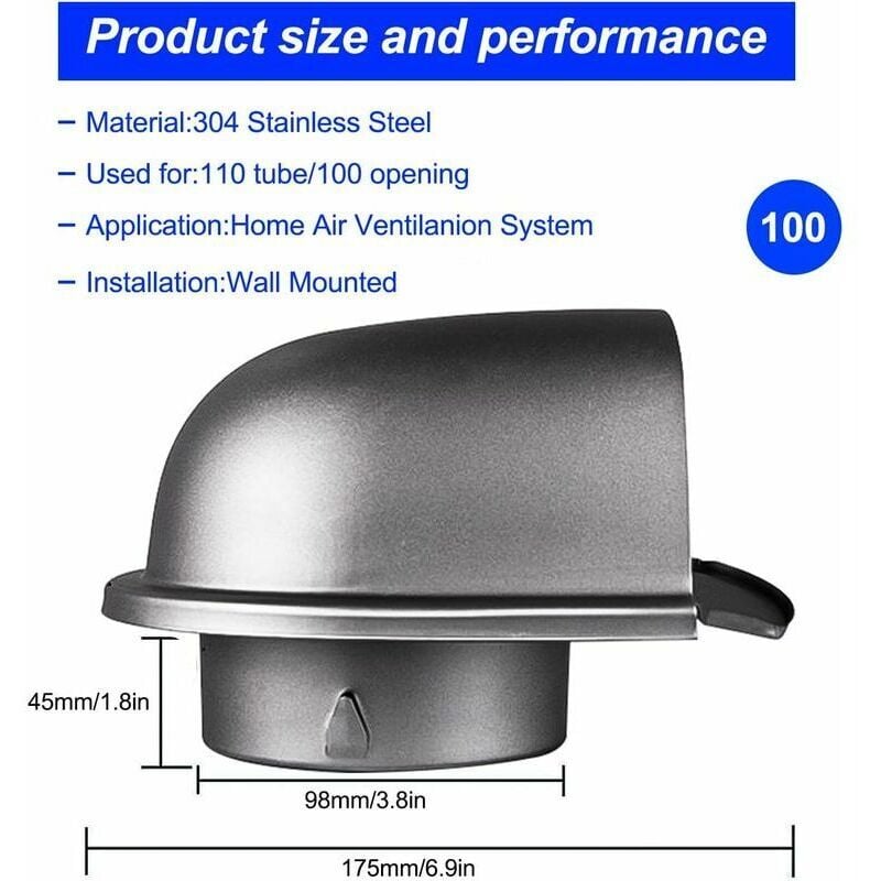 Grille De Ventilation, 4 Pcs Grille Aeration Ronde, Grille De Ventilation En Acier Inoxydable