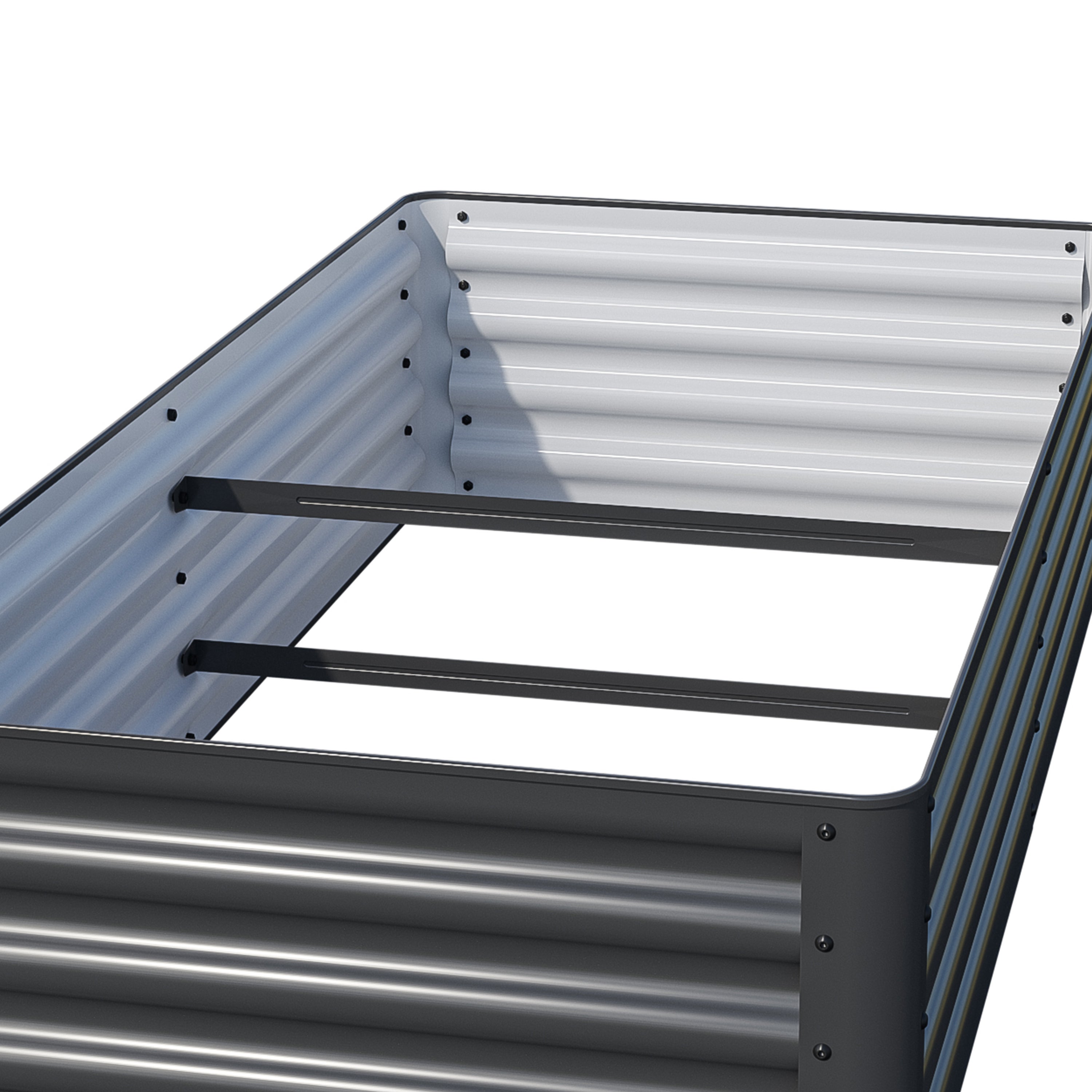 GFP PRIMEYARD Orto Rialzato LUCA In Acciaio Antracite 150x60x35 Cm - Per Giardino O Fioriera - Foto 4