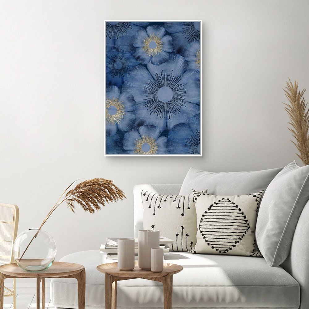 Toile encadrée Fleurs délicates / 60x90cm / Cadre Blanc / Fabriqué en France / Déco murale / DADA ART - 2