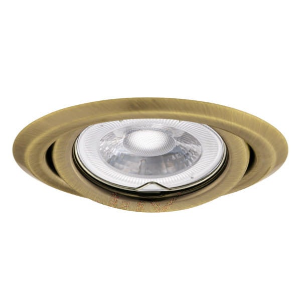 Oprawa sufitowa wpuszczana Argus mosiądz patyna 1xGX5.3x50W okrągła ruchoma IP20 wym: 10 x 10 cm metal Kanlux