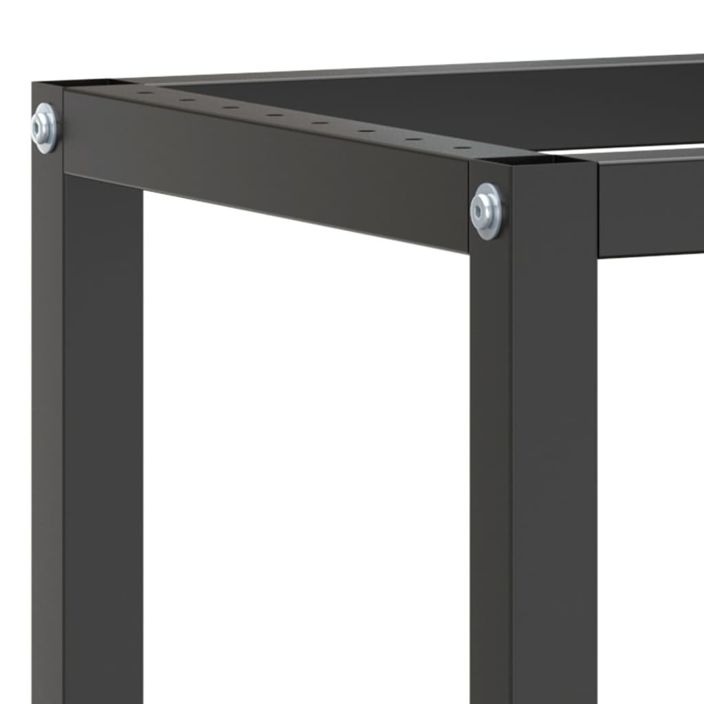 Estrutura de bancada em metal preto e vermelho fosco 70x50x79cm - 6