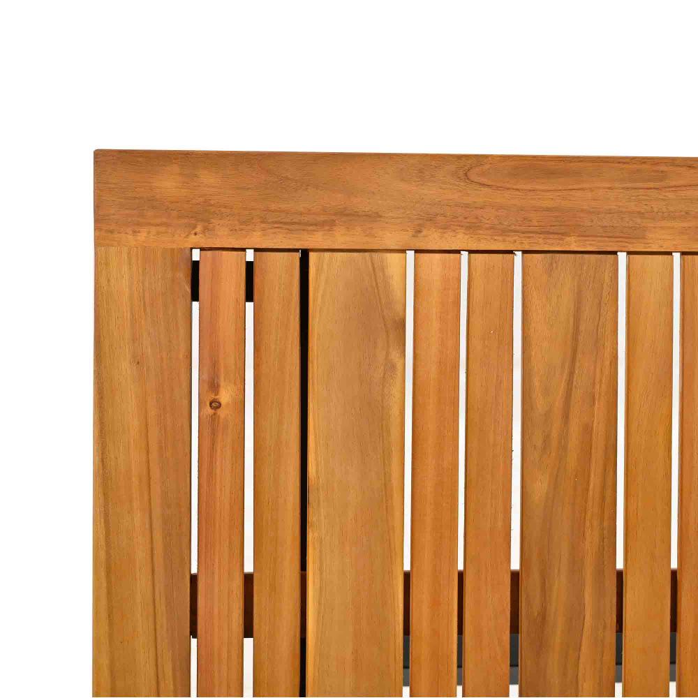 Juego de comedor para exterior de 7 piezas, mesa de acacia y sillas de cuerda, cojines lavables - 8