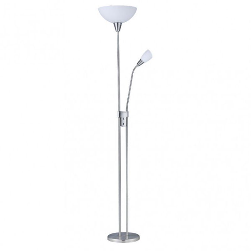 Foot Of Salon DENEB 2 lumières, avec lecteur de point 180 cm nickel FABRILAMP - 3