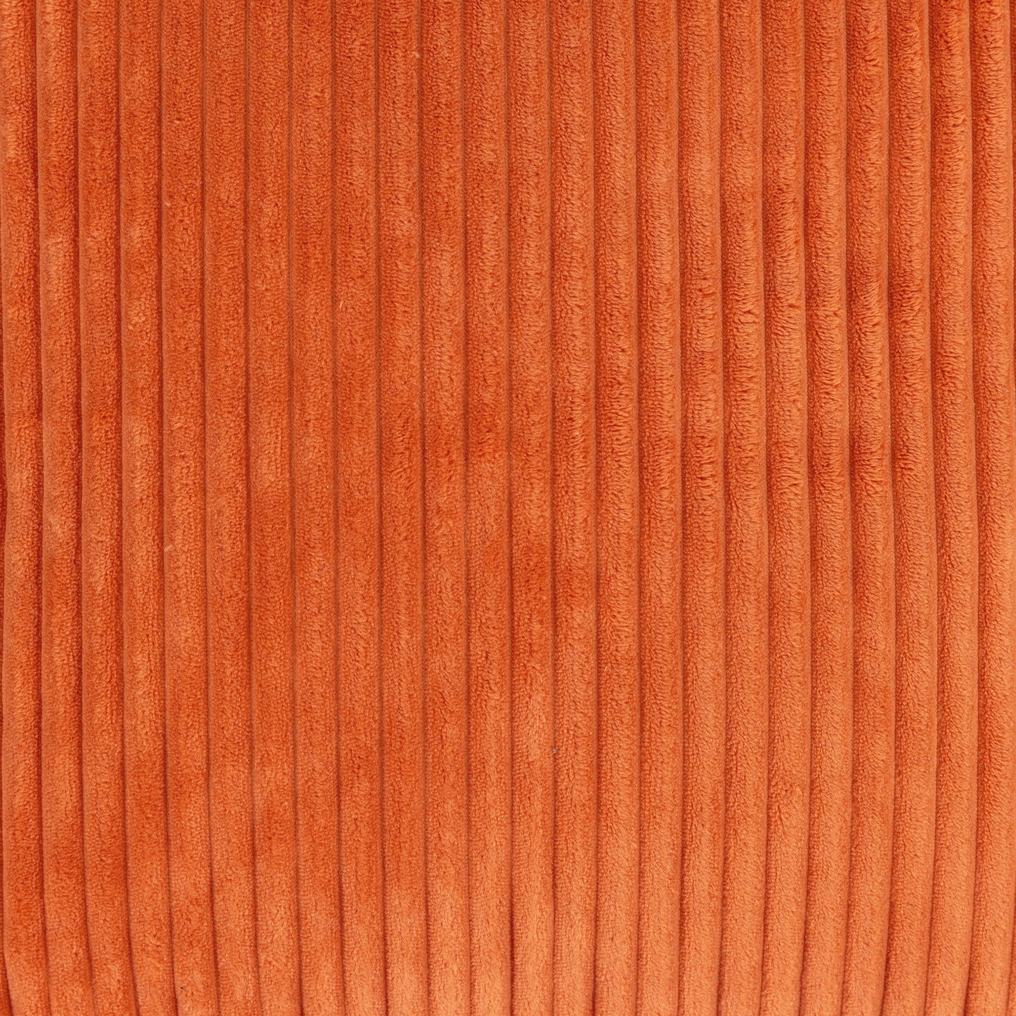 Pouf repose-pieds Icon carré velours côtelé orange terracotta, salon, chambre, 40x40cm, Made in Allemagne, Oeko-Tex® - 6