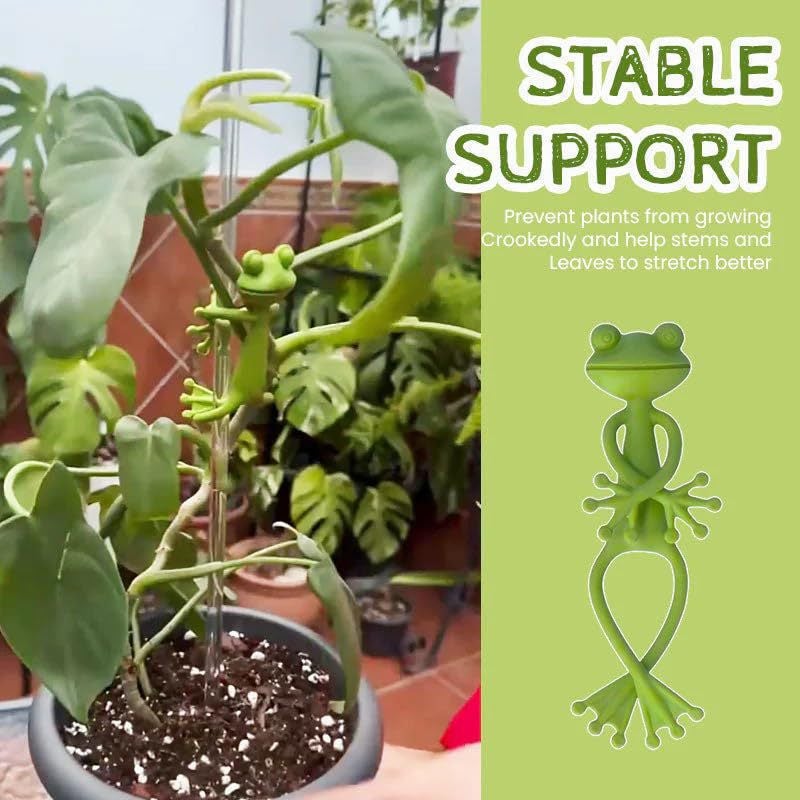 Lot de 20 supports pour plantes grimpantes en forme de grenouille, fixation simple pour vergers et potagers - 4