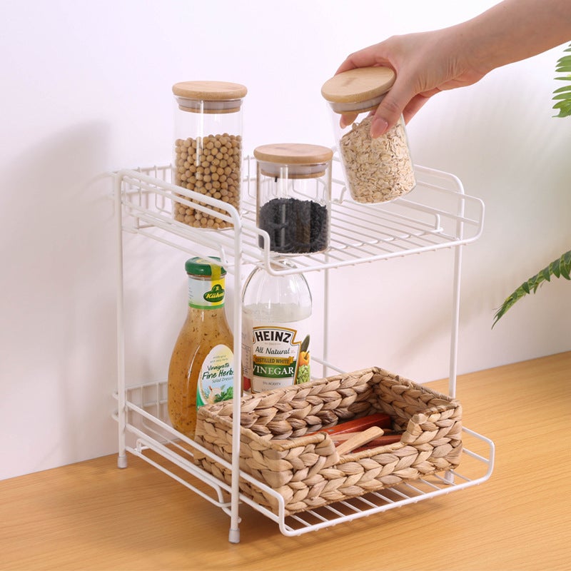 Chariot De Rangement Multifonction Avec Roues - Pour Salle De Bain Et Cuisine - Design Mince, 4 Roulettes - Nettoyage Facile
