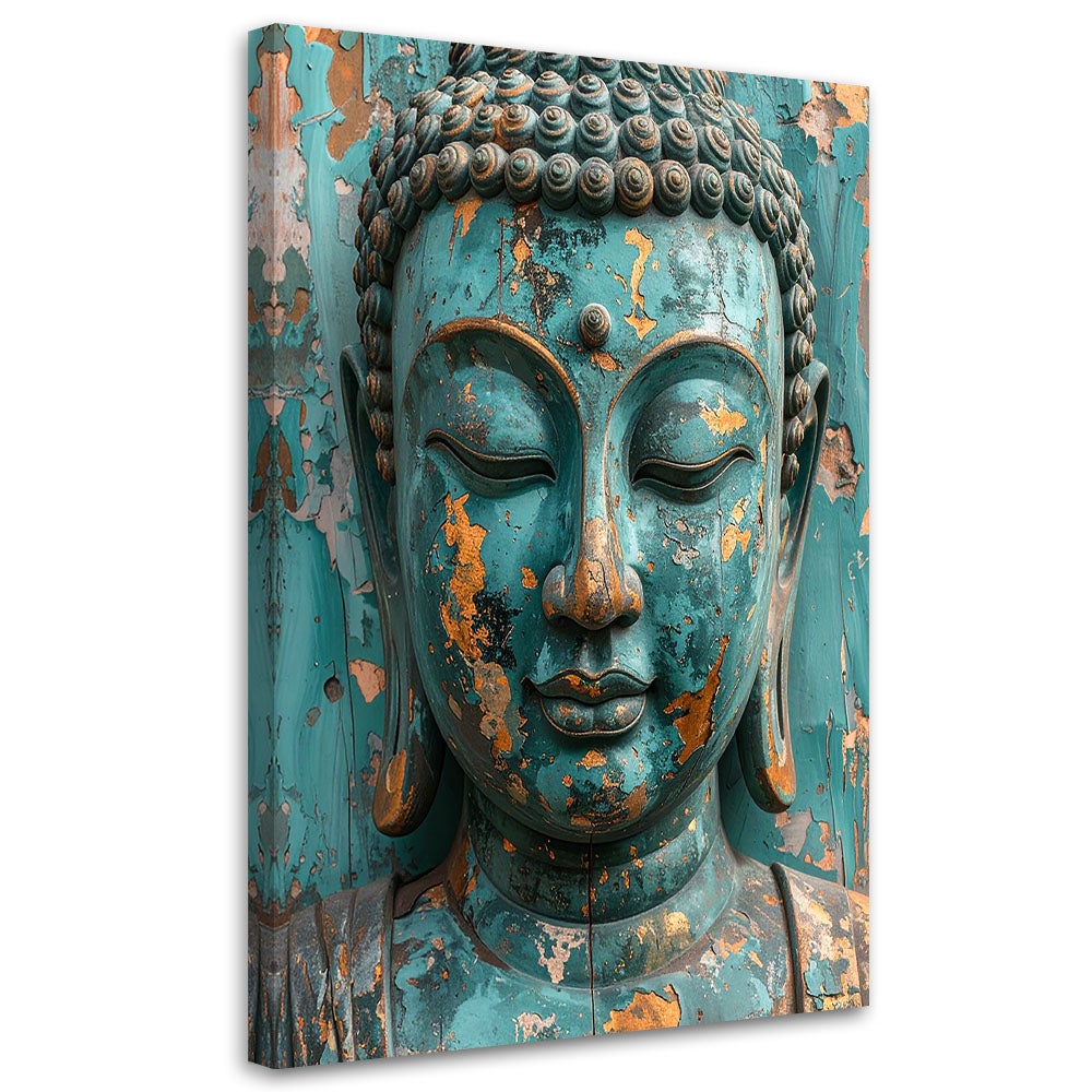 Obraz do salonu sypialni biura, Turkusowy Budda Medytacja Zen Spa 20x30