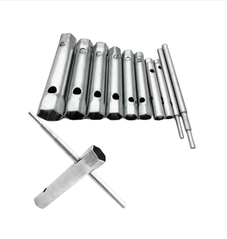 Jeu de 10 clés serre-tubes 6 à 22 mm, clés serre-tubes, clés à bougies pour serrage des bougies, démontage/montage des robinets et mitigeurs - 4
