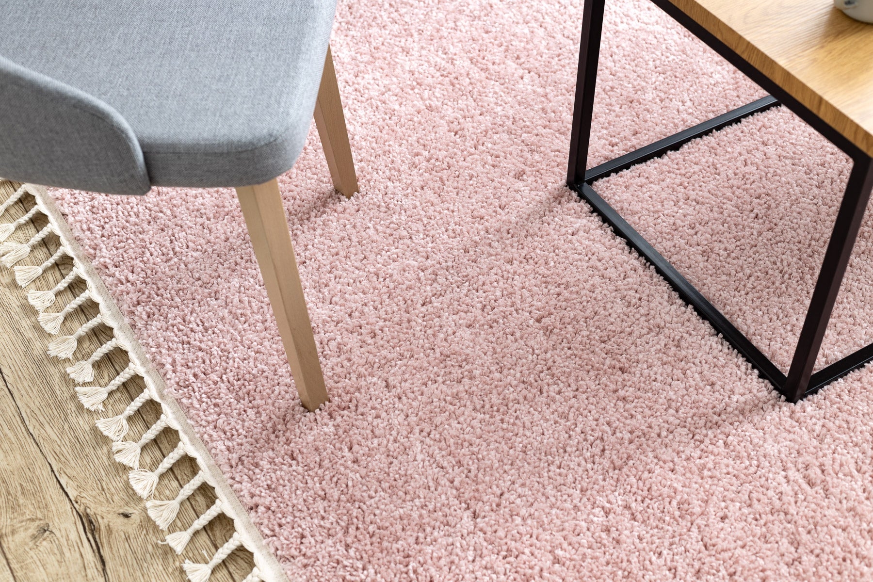 Tapis BERBER 9000 rose Franges berbère marocain shaggy 80x150 cm - 5