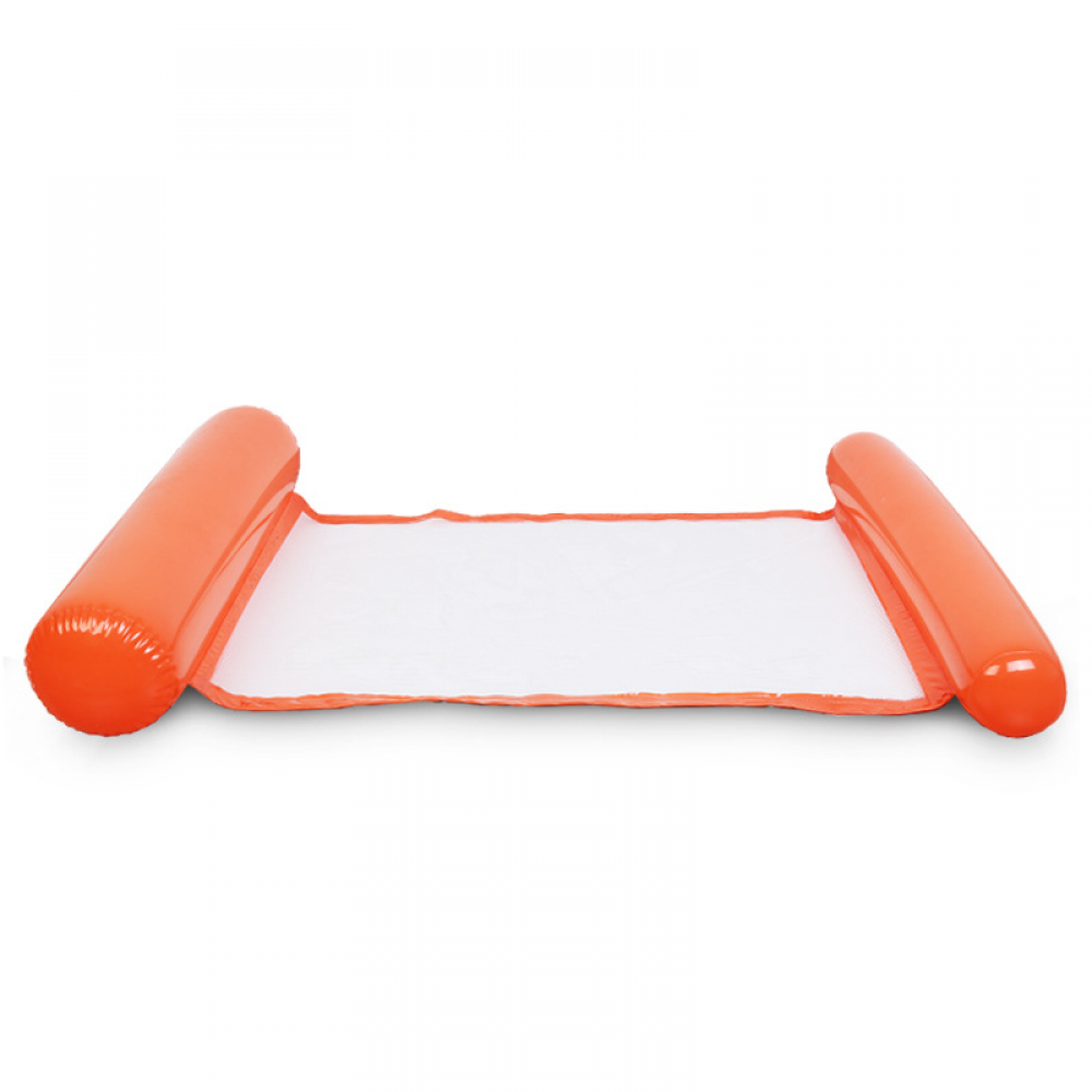 Hamac de piscine gonflable orange ultra-confortable avec filet - 4