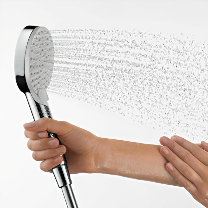 Hansgrohe Vernis Shape Set de douche encastré tout en 1 avec douche de tête 23cm + Douchette 2 jets, Chrome (VernisShape-1) - 3