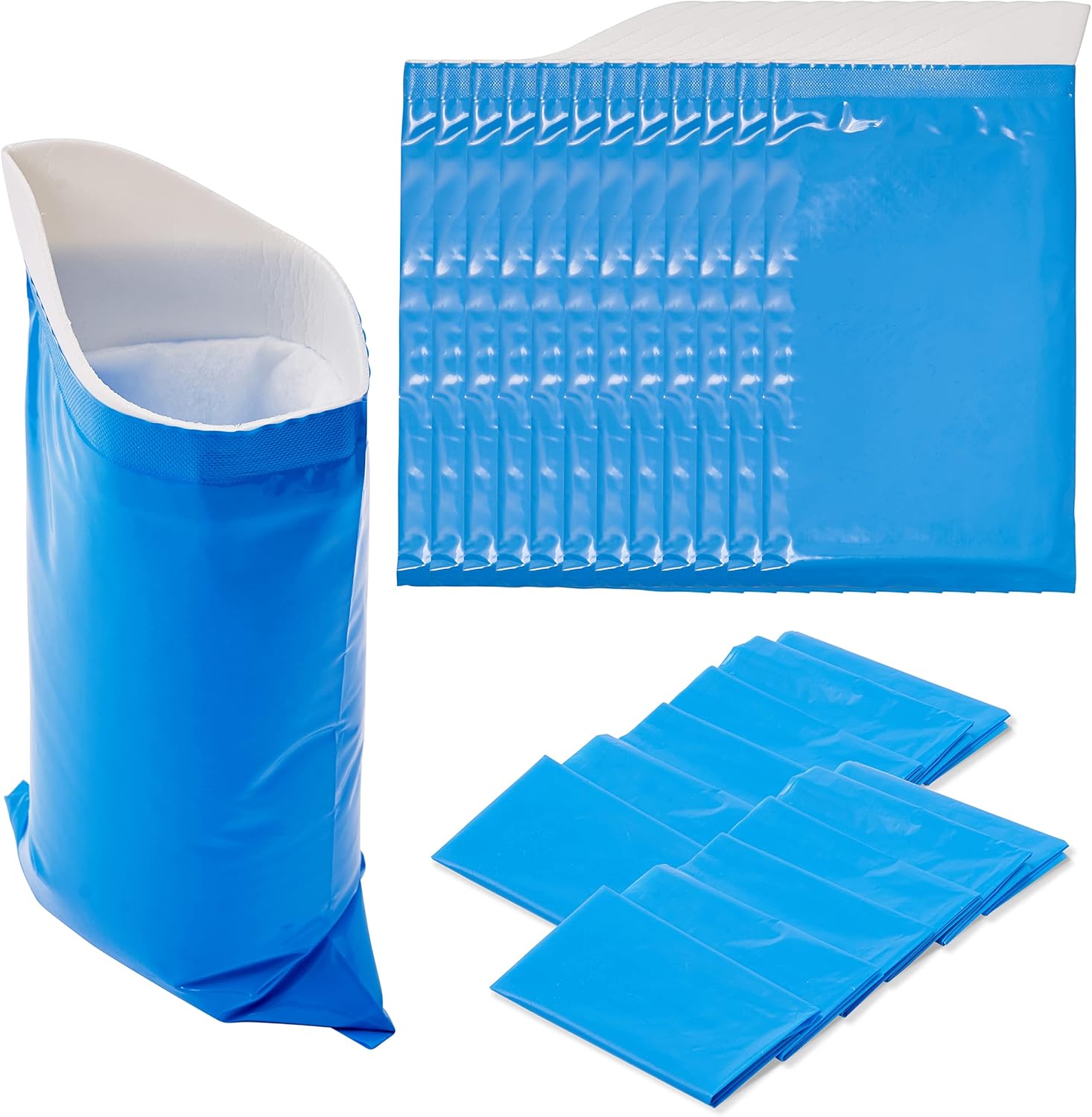 12 jednorazowych worków na mocz (600 ml) Przenośny pisuar żeński – stojący worek na wymiociny/sikanie dla kobiet, mężczyzn, dzieci – awaryjny, do